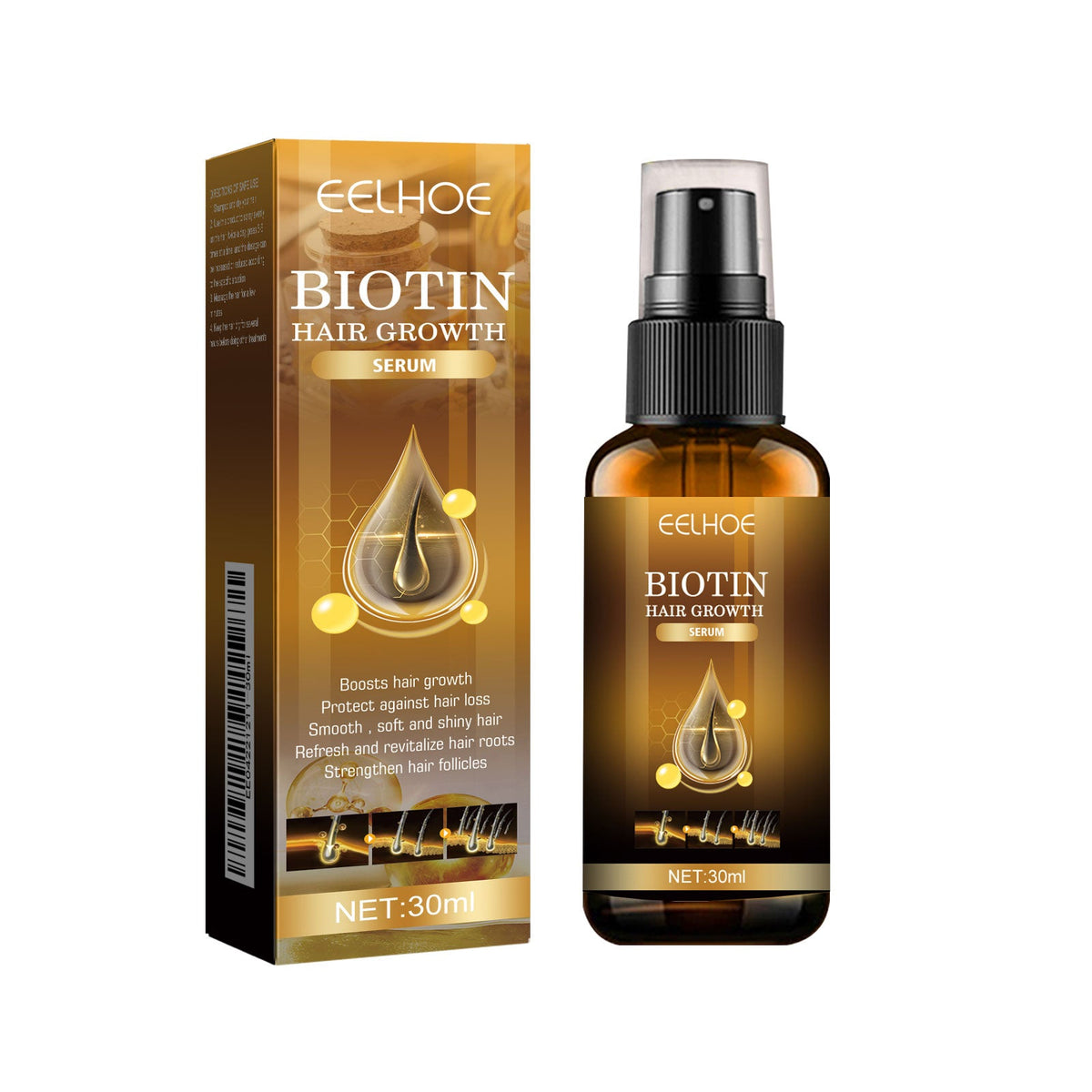Biotin Hair Spray 30ml-box Tri Light Beauty