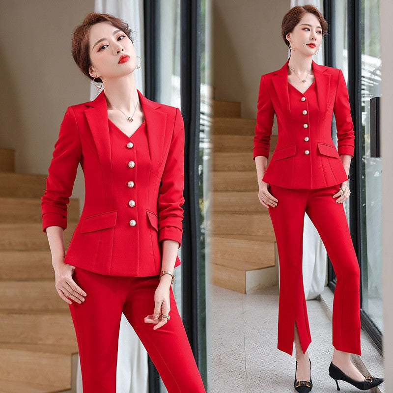 Women’s Office Business Suit Jacket and Pants Set Pi-Mart