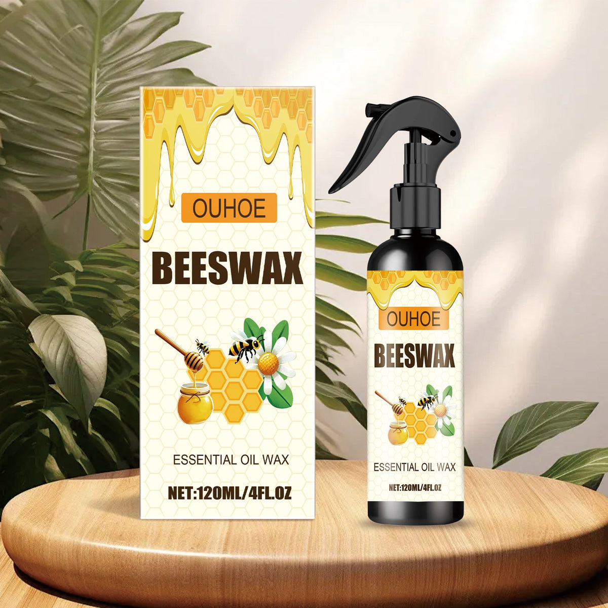Furniture Floor Care Polishing Waterproof Anti Cracking Scratch Refurbishment Care Wax Furniture Beeswax Spray Warehouse Single Bottle Stock Out, According To BOM Stock New Label Carton 120ml 1 Box Tri Light Beauty