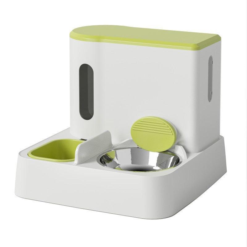 Cat Automatic Pet Feeder Water Dispenser Integrated Double Bowl Drinking Pet Pets Fashion