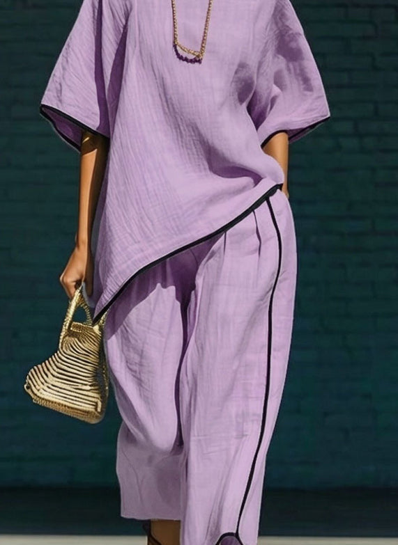 Casual Resort-Style Fashionable Loose Two-Piece Set For Women NorixaFashion.com