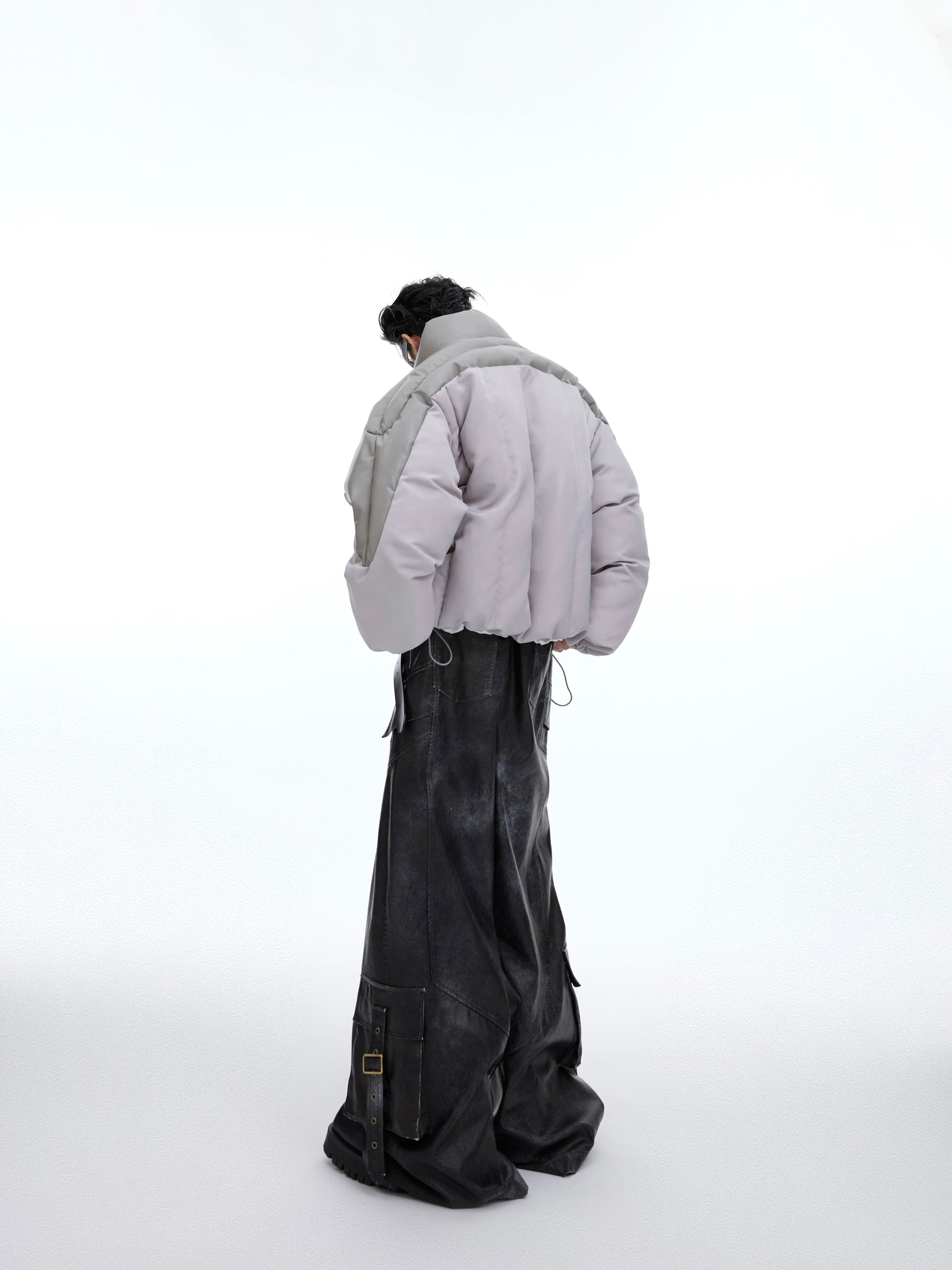 Flowing Light Thickened Three-dimensional Splicing Design Cotton Jacket LuxuryLifeWay Online Store