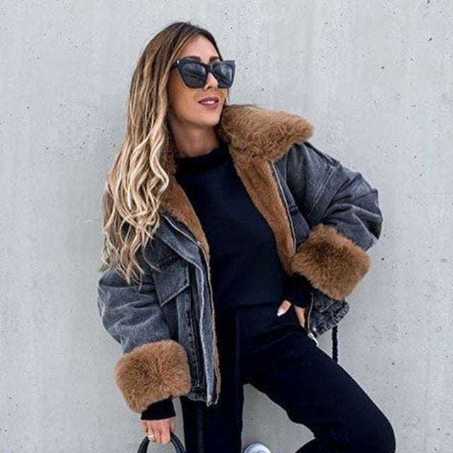 Thick Winter Women's Puffer Jacket for Warmth Pi-Mart