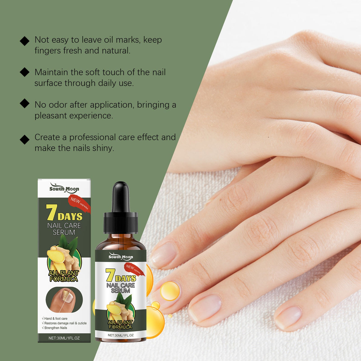 Ginger Nail Strengthening  Liquid 30ml Box Tri Light Beauty