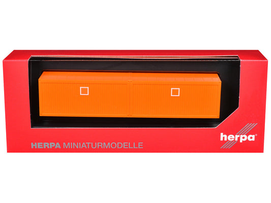 Mobile Offices Orange Set of 2 pieces 1/87 (HO) Plastic Model by Herpa LuxuryLifeWay Online Store
