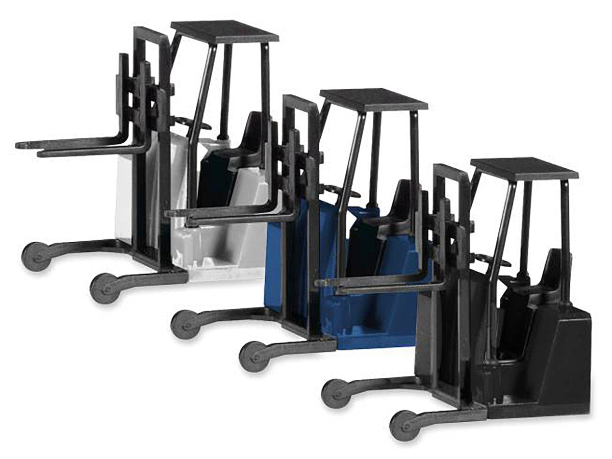 Forklifts with Trailer Bumper 3 Piece Set 1/87 (HO) Plastic Models by Promotex LuxuryLifeWay Online Store