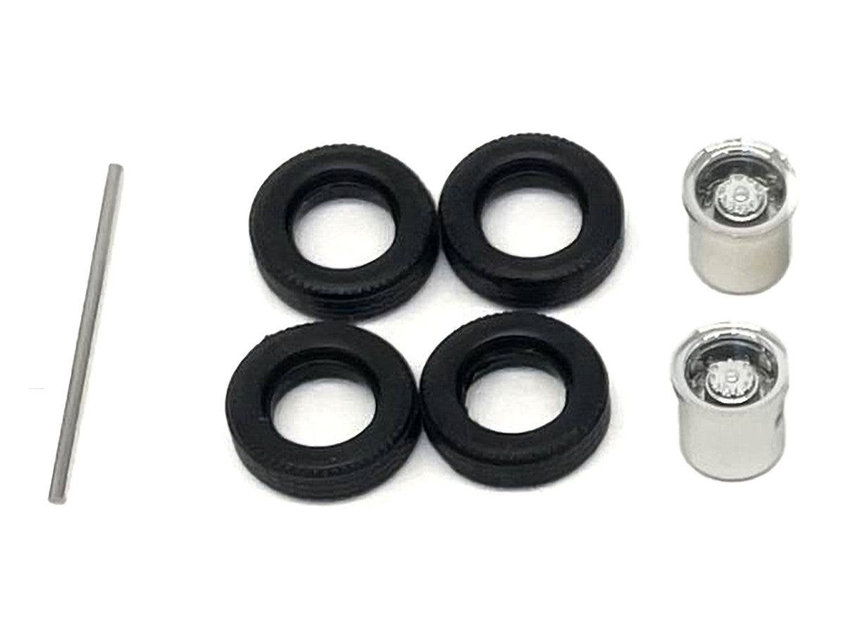 Rear Low Profile Wheelset Chrome 1/87 (HO) Plastic Model by Promotex LuxuryLifeWay Online Store