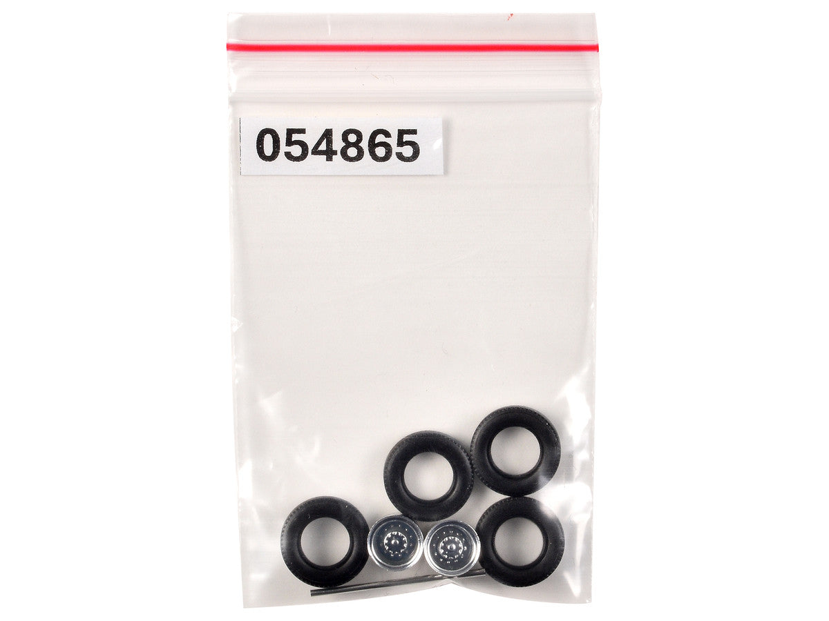 Rear Low Profile Wheelset Chrome 1/87 (HO) Plastic Model by Promotex LuxuryLifeWay Online Store