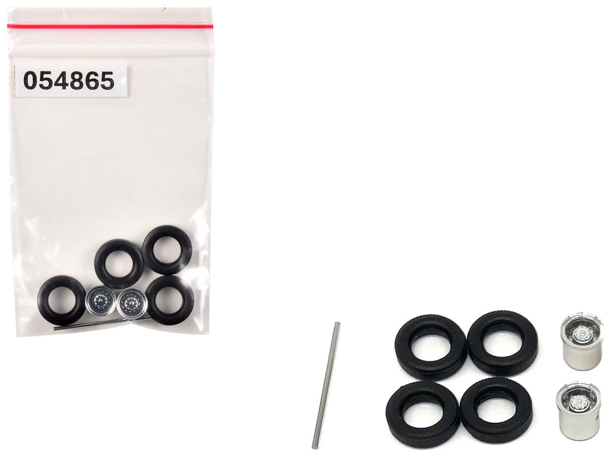 Rear Low Profile Wheelset Chrome 1/87 (HO) Plastic Model by Promotex LuxuryLifeWay Online Store