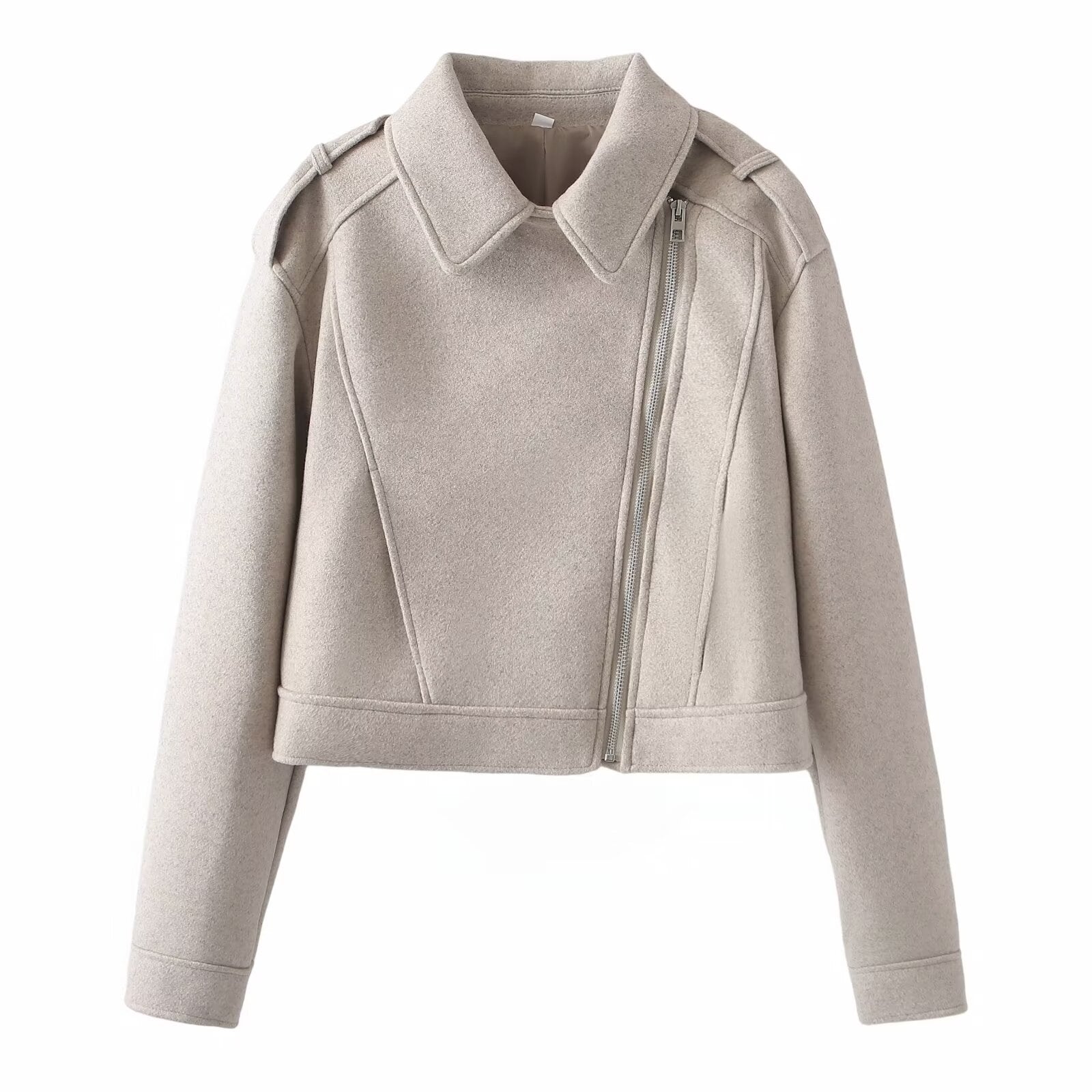 Fashion Motorcycle Woolen Jacket Coat LadyShow.Store
