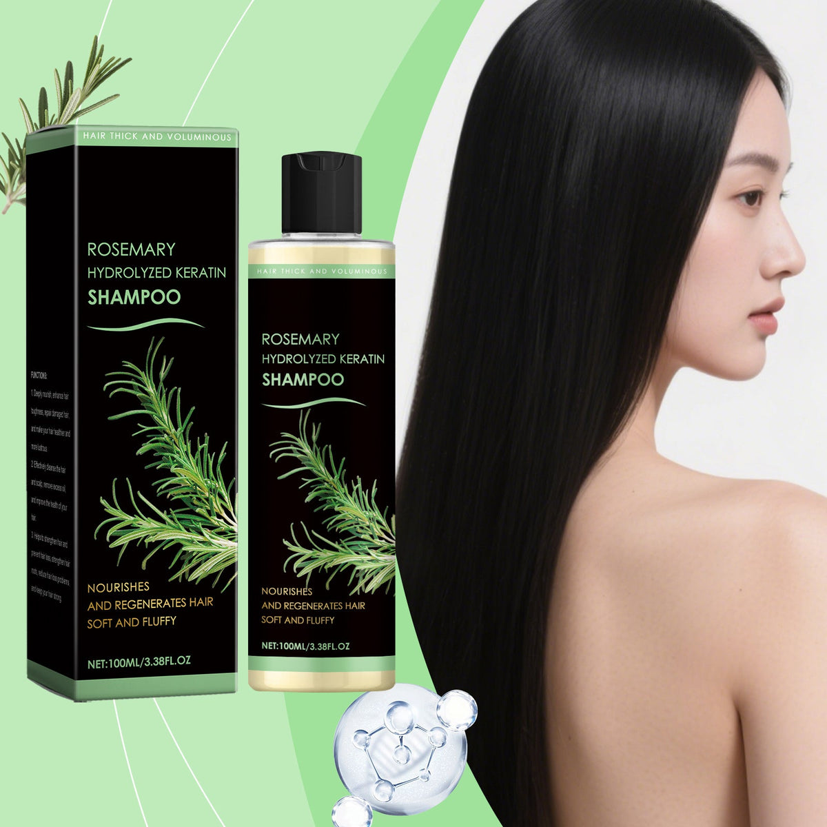 Rosemary Thickening Shampoo 1 00ml 1box Tri Light Beauty