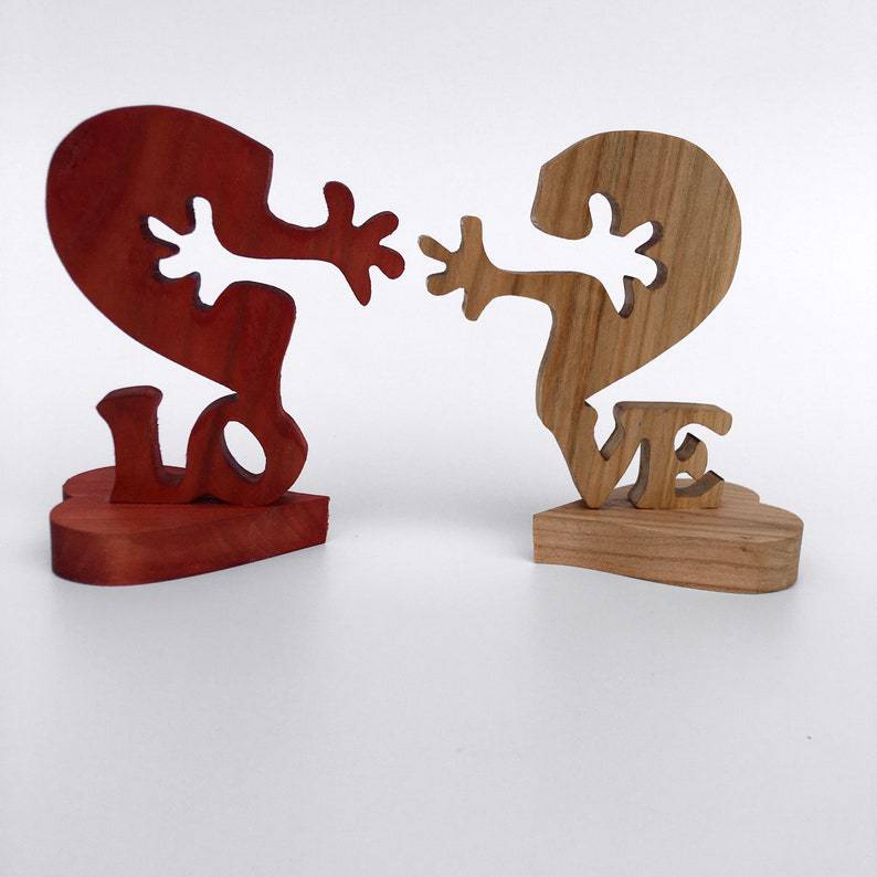 Valentines Day Gift Wooden Heart Love Desktop Ornament Wooden Decoration LuxuryLifeWay Online Store