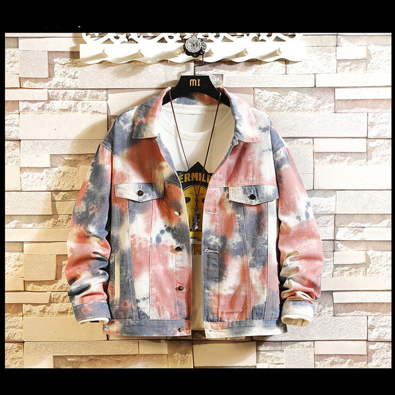 Men's Camouflage Color Denim Jacket Pi-Mart