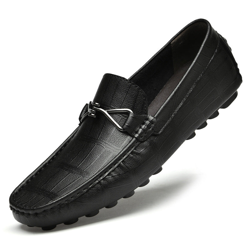 Summer New Leather Shoes Cowhide Gommino Increased 6CM Leisure LadyShow.Store