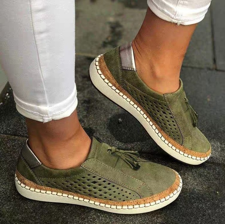 European And American Tassel Fashion Slip-on Women's Slip-on Shoes LadyShow.Store