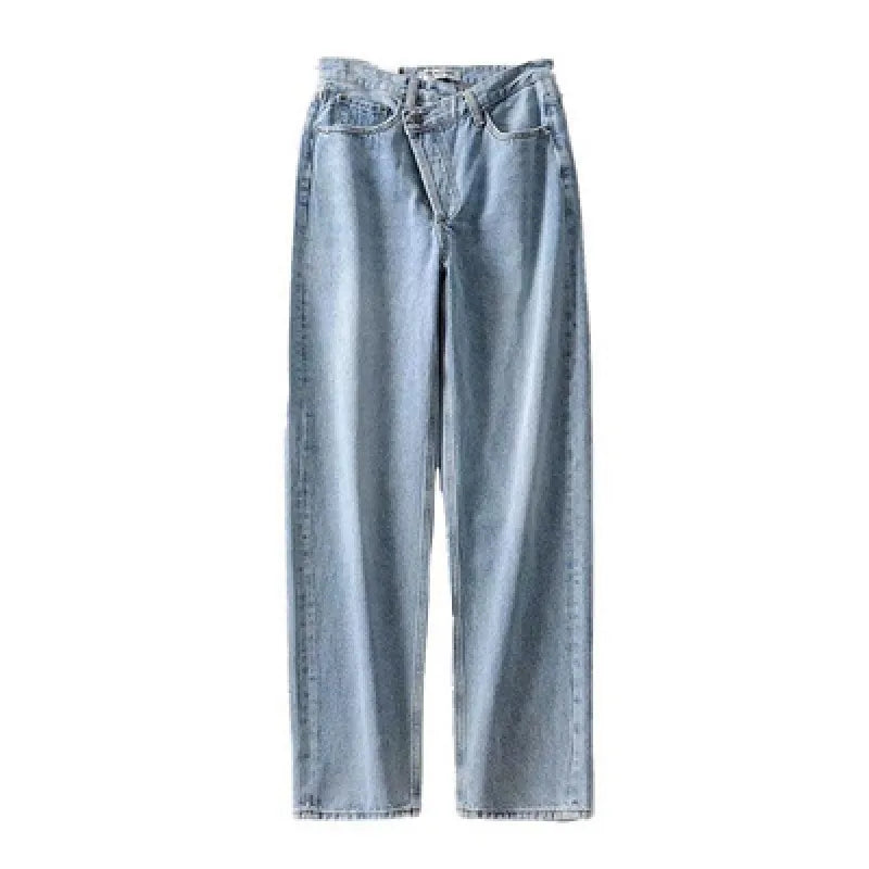 Loose Asymmetrical Denim Pants Pi-Mart