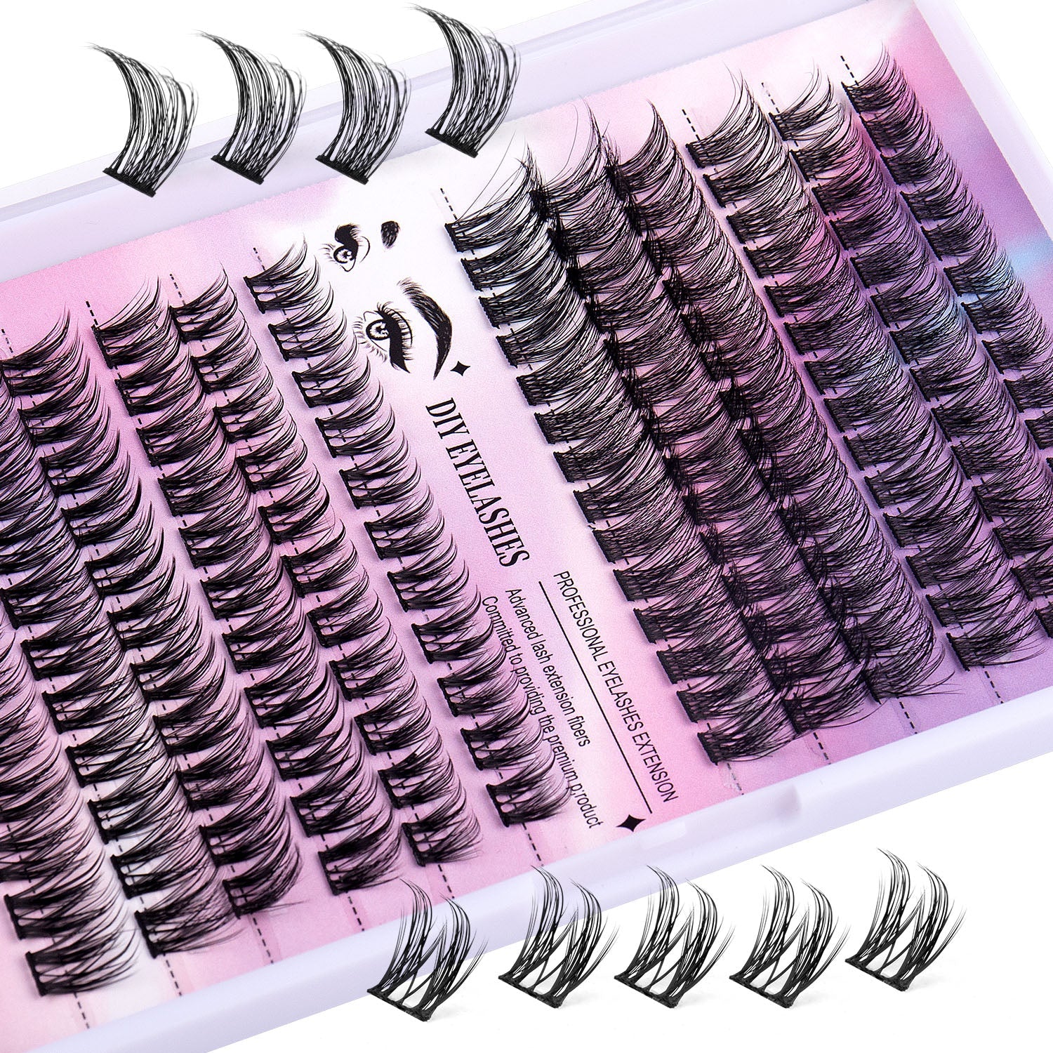 12 Rows Of 150 Segmented Lashes In Clusters LadyShow.Store