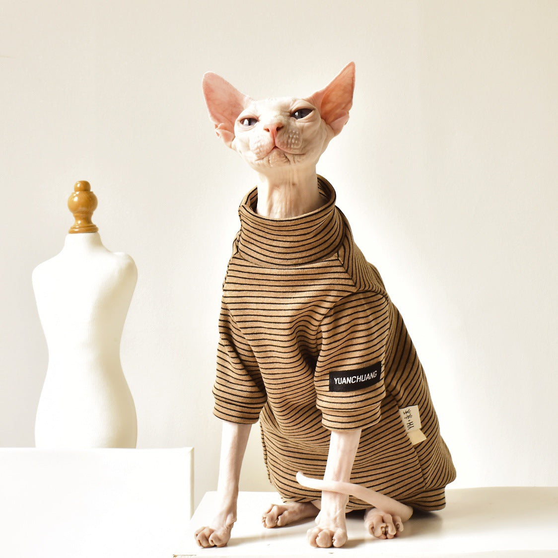 Vintage Knit Striped Inner Layer for Winter Warmth Pi-Mart