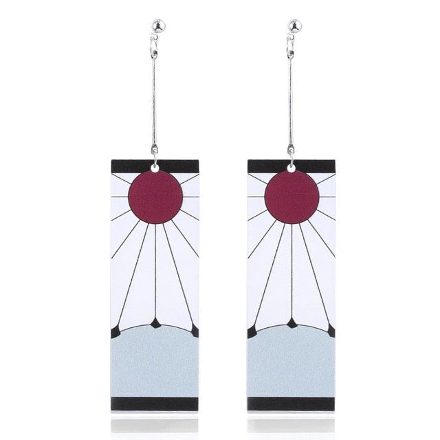 Acrylic Tanjiro Earrings Pi-Mart