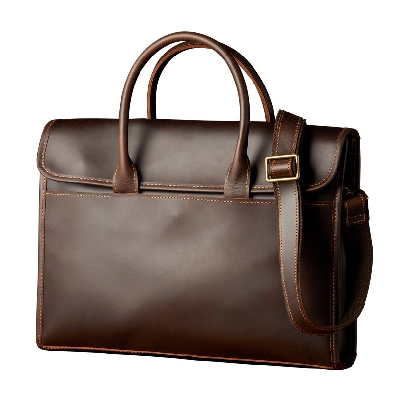 Men's OL Business Casual Leather Briefcase CJD