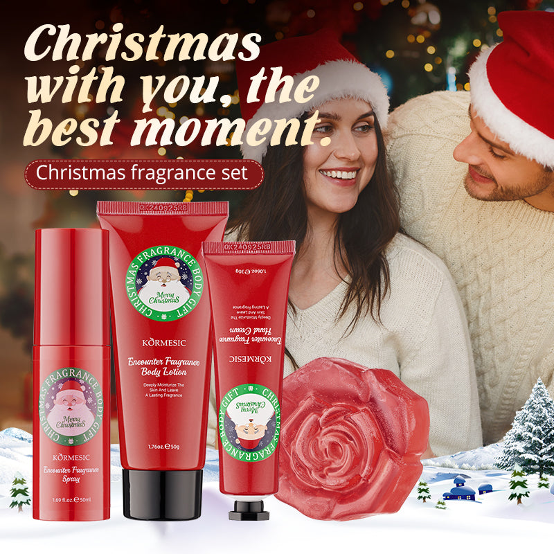 KORMESIC Christmas Fragrance Set  For Foreign Trade 50ml-100g-50g-30g Tri Light Beauty