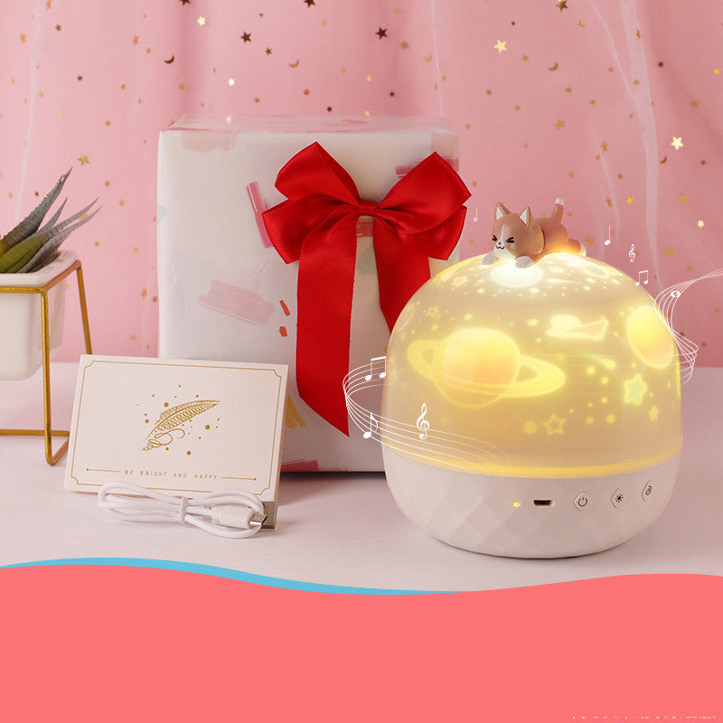 Children's Bedroom Dream Rotating Gypsophila Projection Lamp