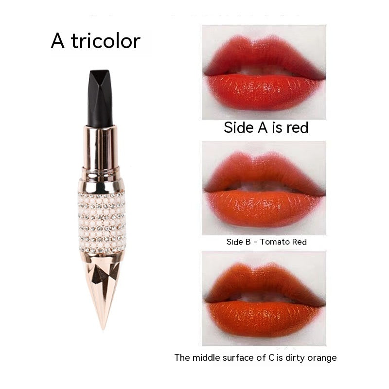 Queen Truncheon Three-color Lipstick Matte Finish Moisturizing Lipstick LadyShow.Store