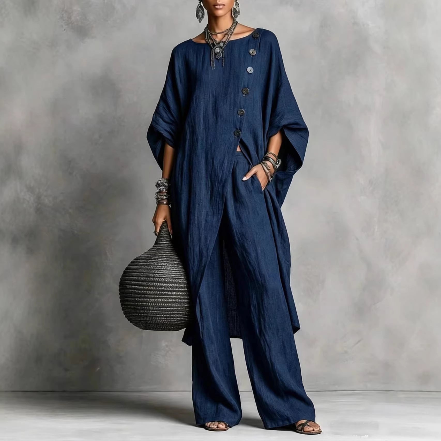 Women's Irregular Casual Shirt Set NorixaFashion.com