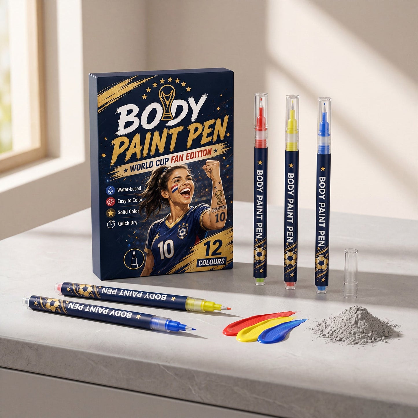 Body Painting Pen World Cup Tri Light Beauty