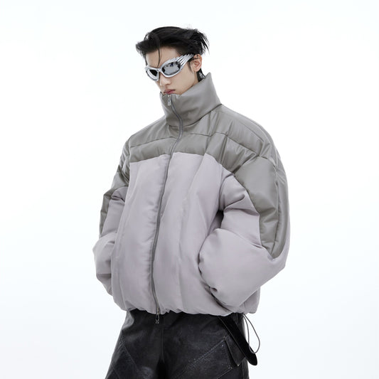Flowing Light Thickened Three-dimensional Splicing Design Cotton Jacket LadyShow.Store