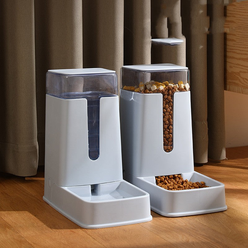 Pet Double Bowl Automatic Feeder Waterer Pets Fashion