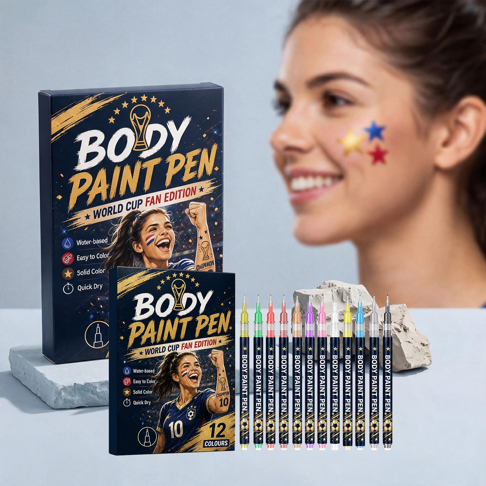 Body Painting Pen World Cup Tri Light Beauty