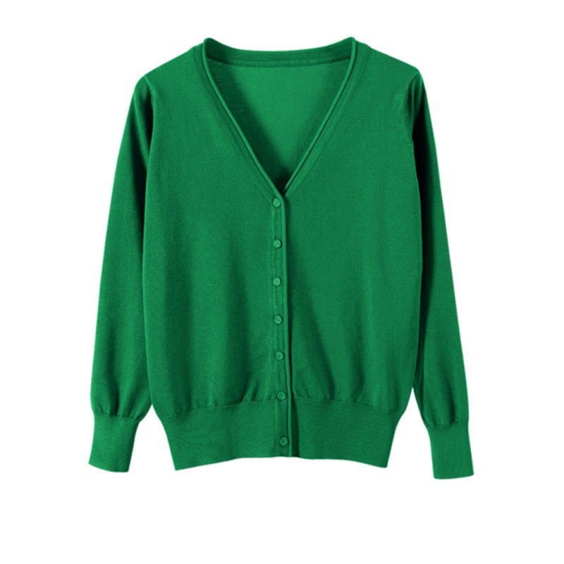 Women's Slim-fit SpringAutumn Plus-size Knitted Cardigan LadyShow.Store