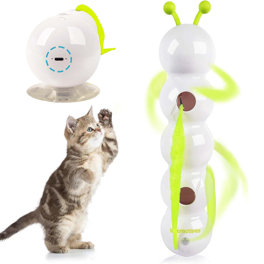 Smart Interactive Cat Toy  With Moving Tail Motion Activated Rechargeable Pets Fashion
