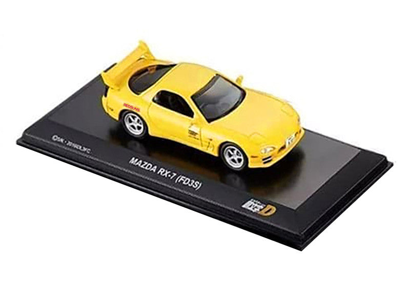 Mazda RX-7 (FD3S) RHD (Right Hand Drive) Yellow "Initial D" Manga 1/64 Diecast Model Car by Kyosho LuxuryLifeWay Online Store