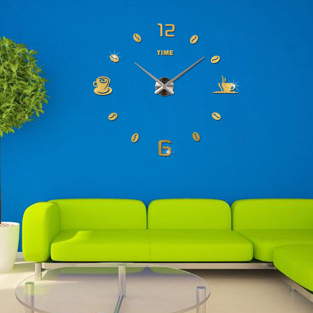 Creative DIY Mirror Wall Sticker Wall Clock PearlNestDecor.com