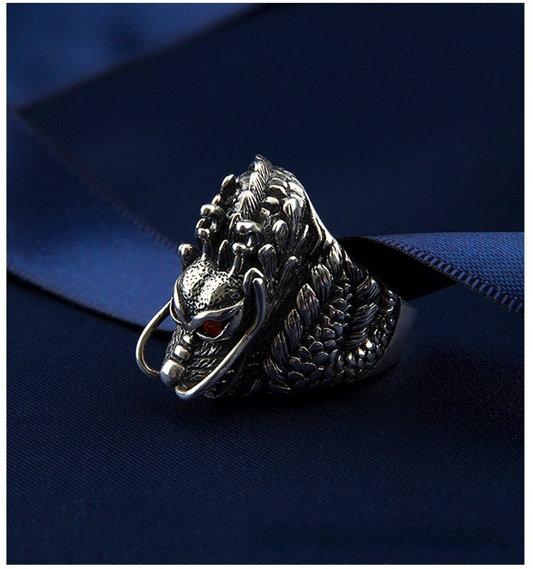 S925 Sterling Silver Ornament Vintage Thai Silver Faucet Ring LadyShow.Store