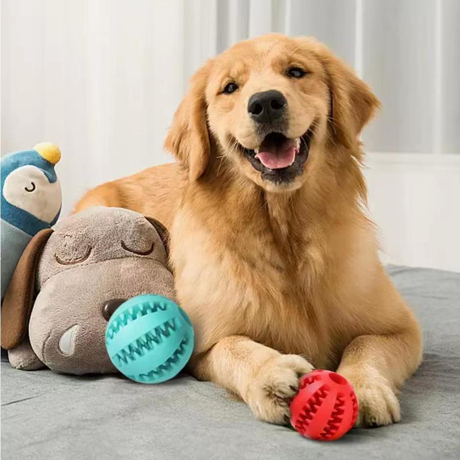 Dog Toys Treat Balls Interactive Hemp Rope Rubber Leaking Balls For Small Dogs Chewing Bite Resistant Toys Pet Tooth Cleaning Bite Resistant Toy Ball For Pet Dogs Puppy Pets Fashion
