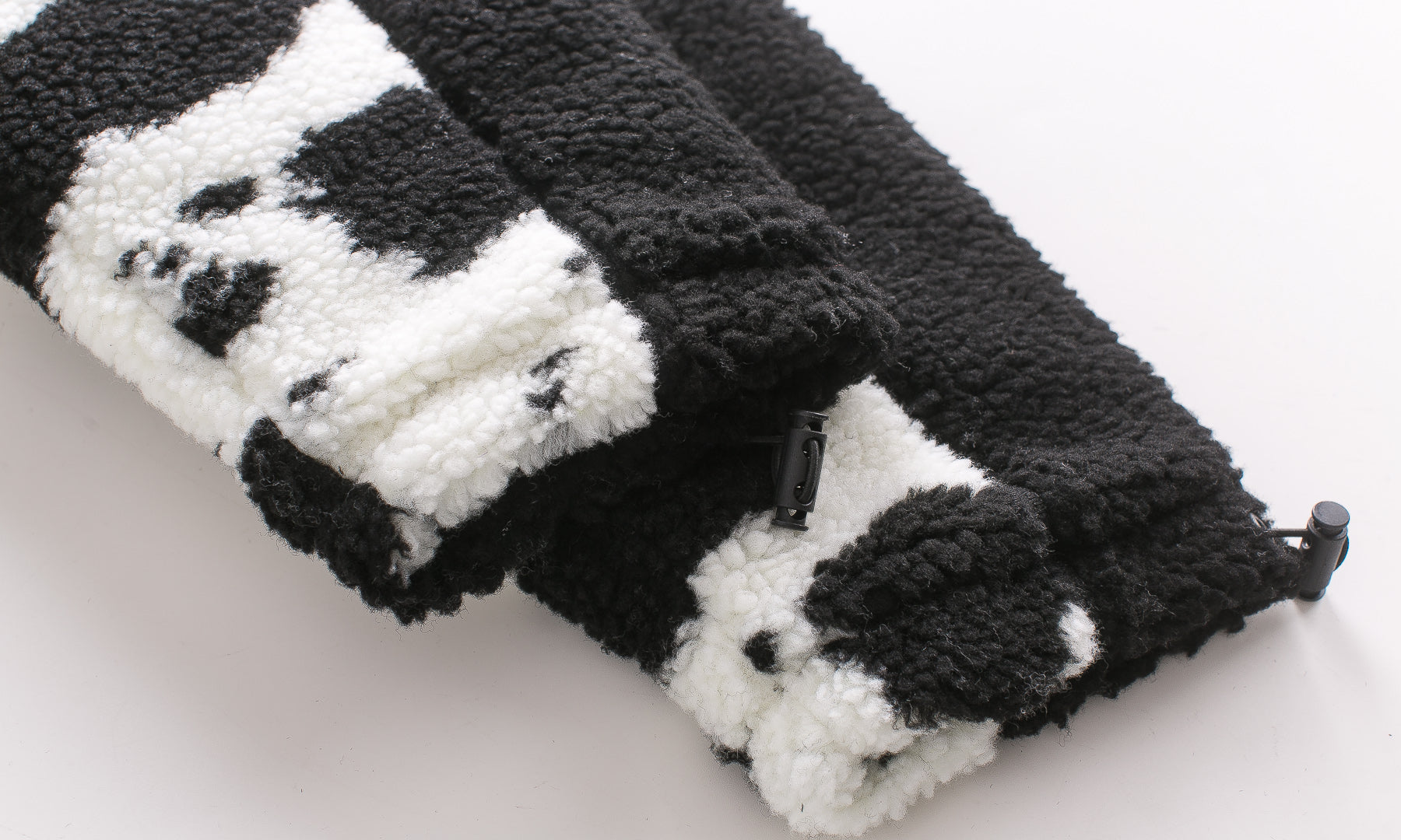 Oversized Cow Print Plush Cotton Jacket for All Pi-Mart
