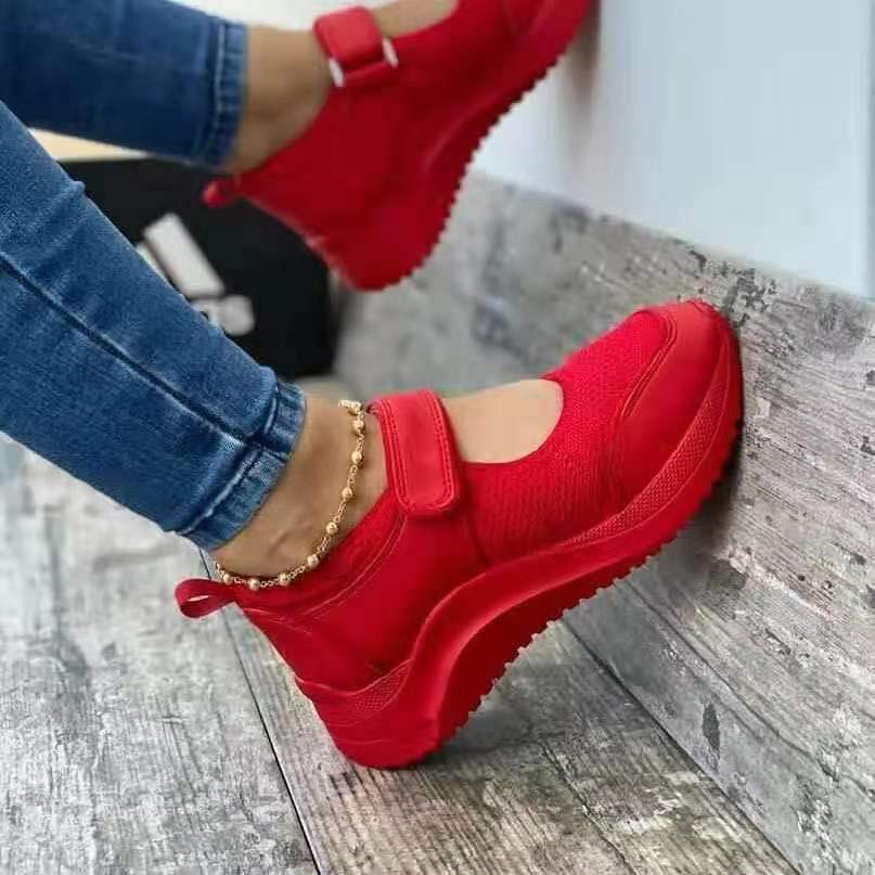 Wedge Velcro Casual Plus Size Sports Women's Shoes LadyShow.Store