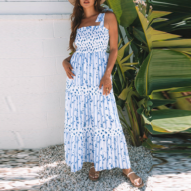 Flower Bundle Sling Dress Women NorixaFashion.com