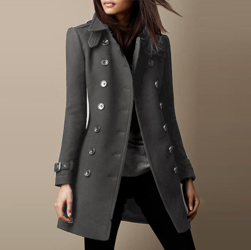 Simple And Fashionable Woolen Coat For Women NorixaFashion.com