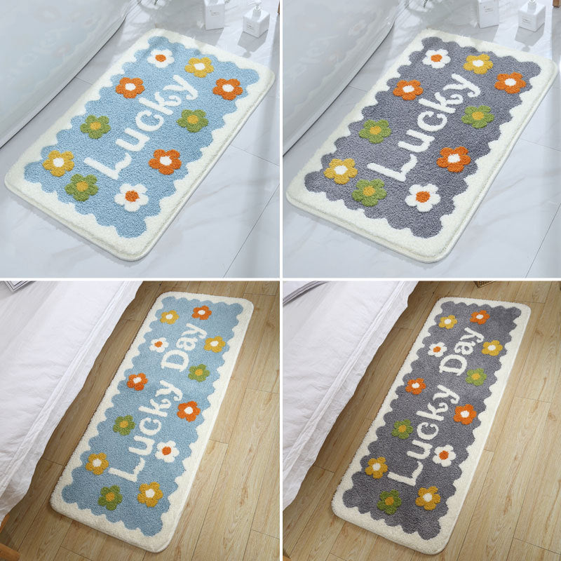 Daisy Bathroom Toilet Absorbent Non-slip Floor Mat