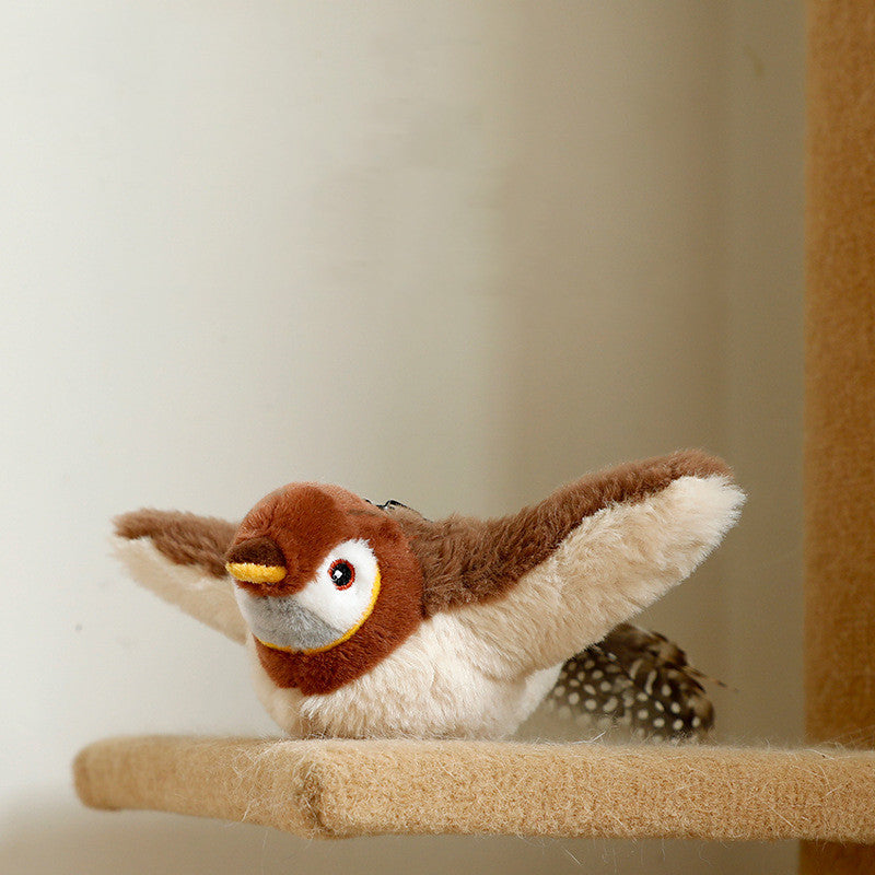 Pet Plush Toy Making Sound Electric Fish Jumping Winged Bird Pets Fashion