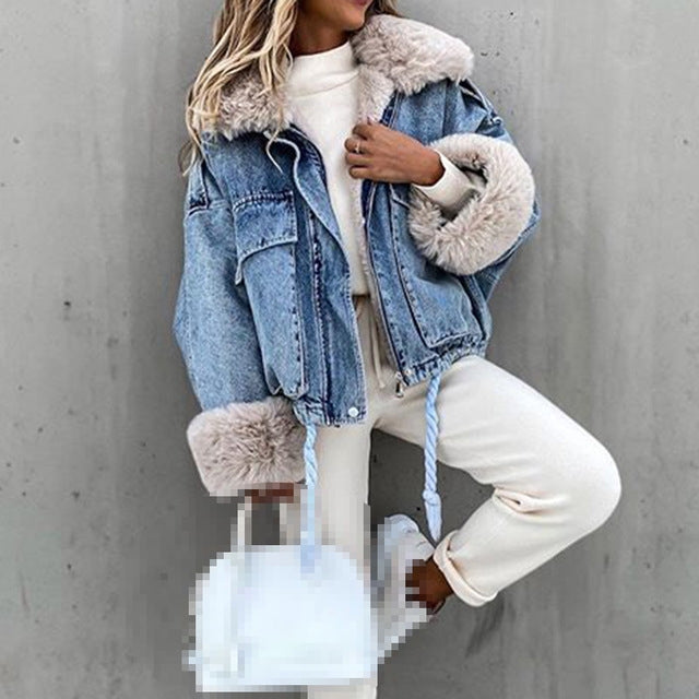 Thick Winter Women's Puffer Jacket for Warmth Pi-Mart