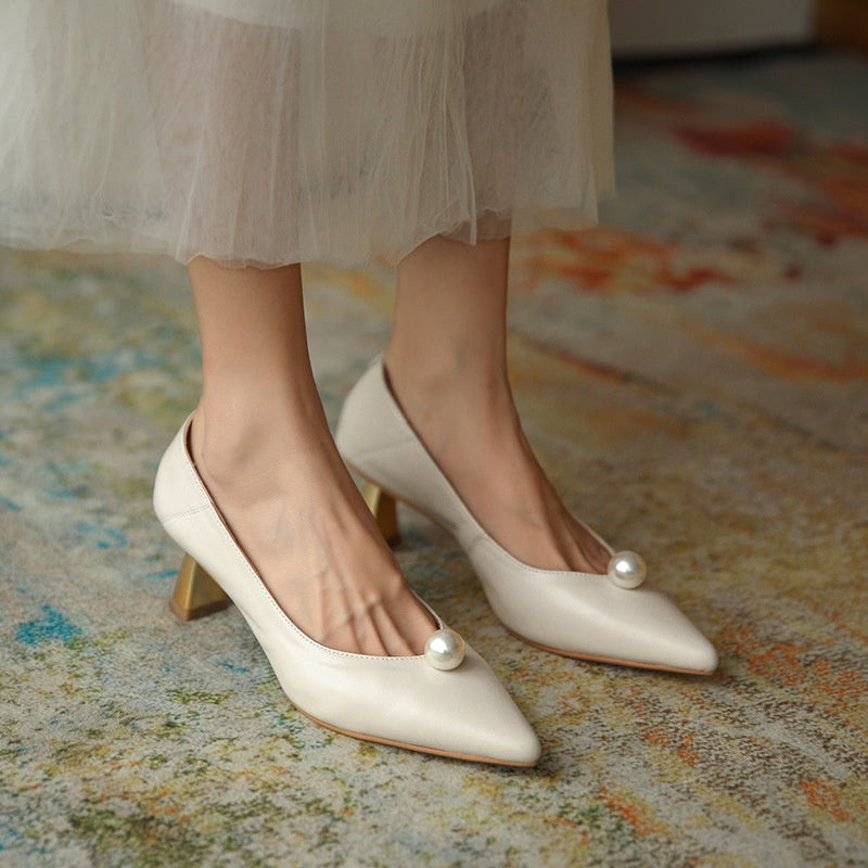 Pointed Thick Heel Shoes for Trendy Dating LadyShow.Store