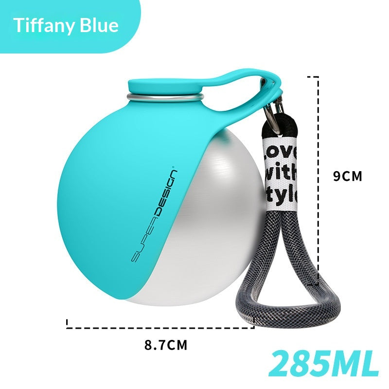 Creative Portable Outdoor Pet Stainless Steel Water Cup Small Dog Water Bottle Convenient Dog Drink Dispenser Puppy Travel Portable Water Bowl Pet Products Pets Fashion