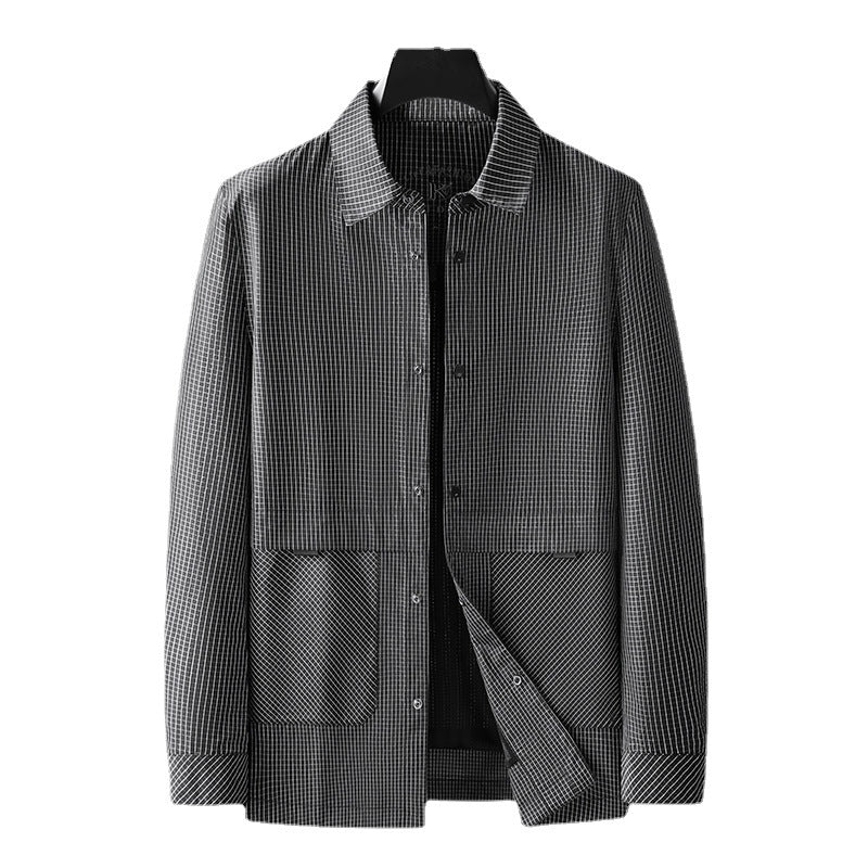 Plus Size Men's Clothing Loose Stand Collar Coat Best YouTube Store