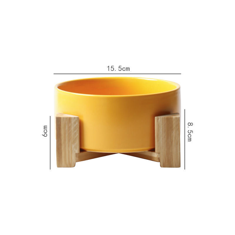 Large Capacity High Stand Ceramic Pet Bowl Pets Fashion