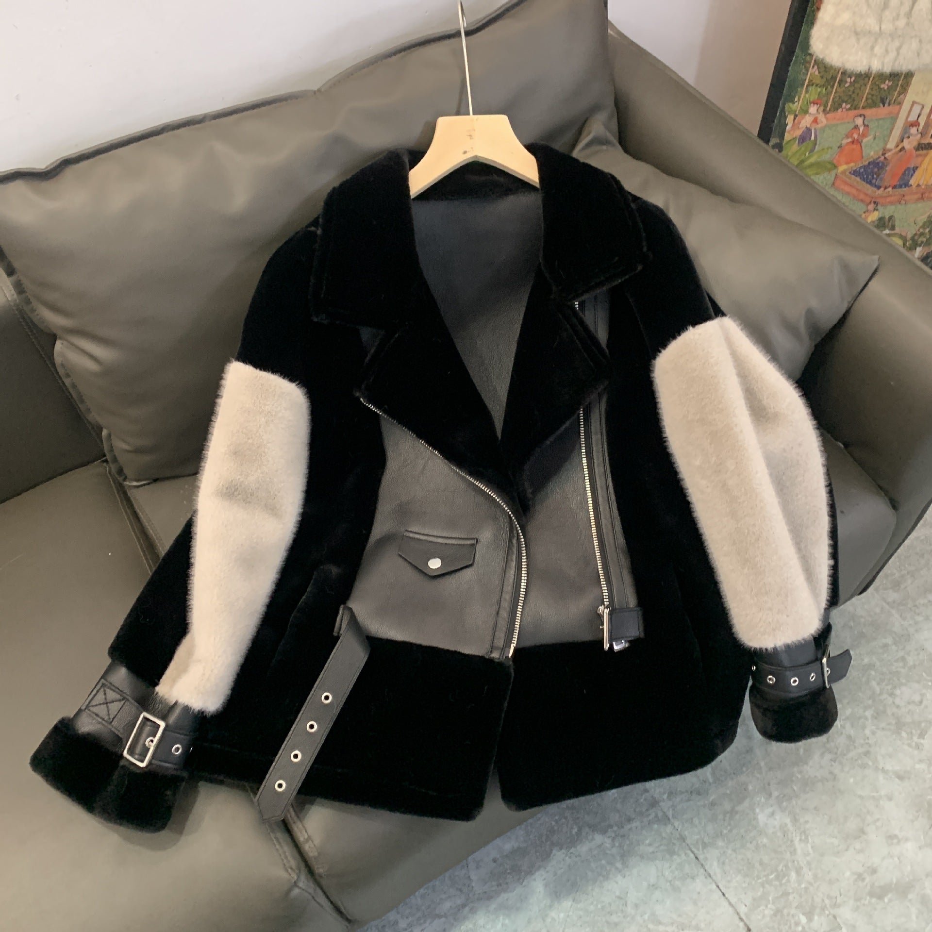 Women's Locomotive Environmental Fur Coat Best YouTube Store